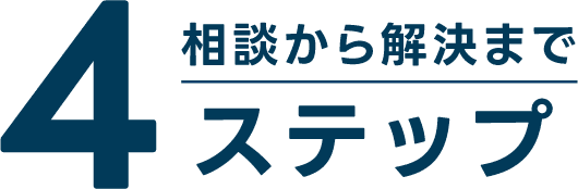 相談から解決まで４ステップ